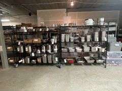 Times 2 - 24" x 72" black coated portable racks
