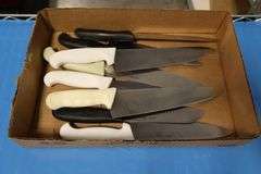 Times 9 - Black & white poly handles Chef's knives