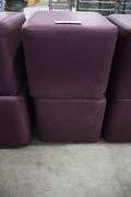 Times 4 - Hon 18" x 18" x 16" tall plum vinyl stools