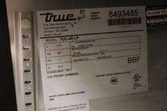 True TUC-48-LP portable 2 door under counter cooler with stainless work top
