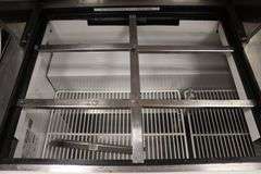 True TSSU-48-12M-8 portable 48" refrigerated prep table - 2 door - 1 lid with work space