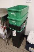 Times 3 - Lavex kitchen trash cans with lids