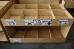 Times 2 - 48" x 26" tall x 15" wood portable 8 bin organizer cabinets