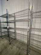 Times 2 - 24" 48" Chrome coated wire racks - 86" tall poles