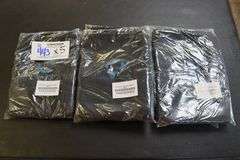 Times 5 - packs of 10 - new 17" square polyester black napkins
