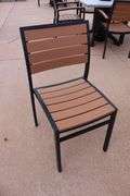 Patio set - 36" x 36" Grosfilex patio table with 4 chairs and umbrella and weights