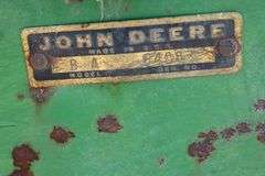 John Deere model B-A pull type 10 grain drill, 6" spacings, seed attachment, s/n 64083