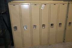 72" x 60" tall x 12" deep metal 6 bay locker system