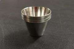 All to go - 4 oz stainless sauce cups - large offering