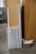 All to go - White wire wall shelves with brackets