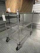 18" x 30" portable chrome bussing cart