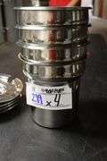 Times 4 - 7" stainless round insets with lids
