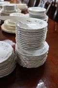 Matching silver edge China