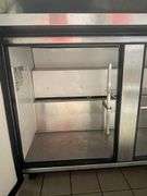 True TUC-48-LP portable 2 door under counter cooler with stainless work top