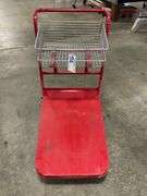Winholt 24" x 36" heavy duty red metal 4 wheel warehouse cart