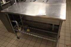 24" x 50" stainless Metro style table