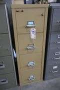 Fire King 4 drawer fire proof letter file cabinet - no key