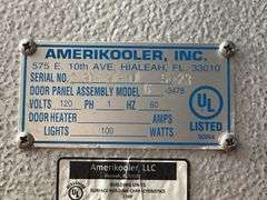 2023 Amerikooler 94" x 10' x 91" tall aluminum and foam walk in cooler with diamond plate floor and Bohn 2 fan evap nice - 3 phase compressor