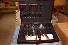 Gorham silverware set with case