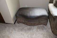 90" couch with matching chair & foot stool