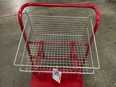 Winholt 24" x 36" heavy duty red metal 4 wheel warehouse cart
