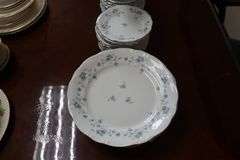 Matching silver edge China