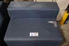 36" wide x 34" tall x 40" deep navy vinyl modular seating - rip in top