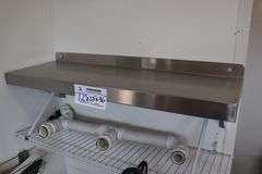 12" x 36" stainless wall mount shelf