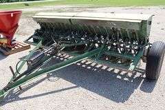 John Deere model B-A pull type 10 grain drill, 6" spacings, seed attachment, s/n 64083