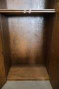 40" x 82" tall x 25" deep wood 4 door cabinet