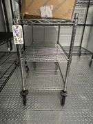 18" x 30" portable chrome bussing cart