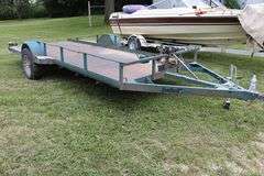 2004 Life-T 6' x 16' metal framed single axle blue utility trailer