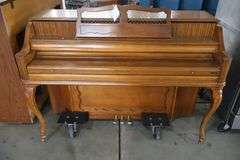 W.W. Kimball Co. 558996 Consollete 57" upright piano with bench & dolly