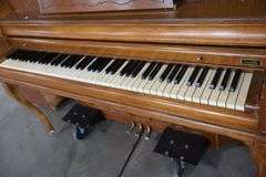 W.W. Kimball Co. 558996 Consollete 57" upright piano with bench & dolly