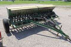 John Deere model B-A pull type 10 grain drill, 6" spacings, seed attachment, s/n 64083