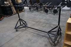 32" x 80" metal framed portable heavy duty rack