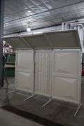 Wenger 7 panel Series 64 Travel master acoustic shells with portable transport cart - overall width is 22' - 4 panels have  frames, 3 are inserts