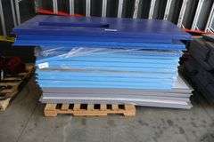 Pallet of 2.5" thick gym wall padding - 3 colors - 72" to 96" tall