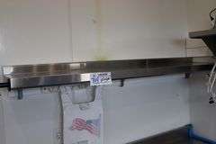12" x 66" stainless wall mount shelf