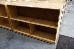 48" wide x 30" tall x 22" deep wood dual sided portable island cabinet