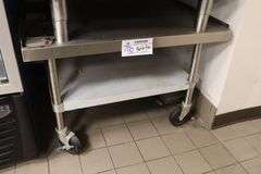 30" x 36" stainless portable equipment stand
