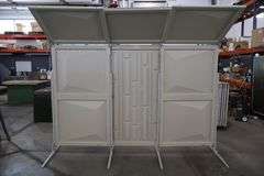 Wenger 7 panel Series 64 Travel master acoustic shells with portable transport cart - overall width is 22' - 4 panels have  frames, 3 are inserts