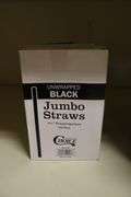 Times 3 - Choice unwrapped black jumbo straws