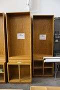 Times 2 - 32" x 96" x 17" deep wood book cases - no shelf pins