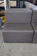 Times 2 - 36" wide x 34" tall x 40" deep charcoal vinyl modular seating