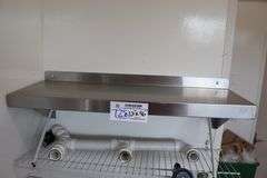 12" x 36" stainless wall mount shelf
