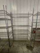 Times 2 - 24" 48" Chrome coated wire racks - 86" tall poles