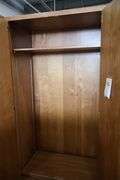 42" wide x 82" tall x 25" deep wood 2 door cabinet