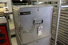 Crescor 3001811A portable aluminum catering boxes - stack of 2