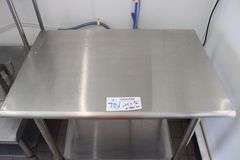U Line 24" x 60" stainless table with stainless under shelf